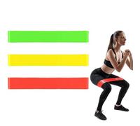 KEWUF Bandas Elásticas Fitness, Bandas de Resistencia, Set de 3 Cintas Elásticas Fitness y Musculación de Látex Agradable a la Piel