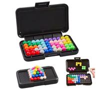 KEWUF Iq Smart Games, Rompecabezas de 2D a 3D, Iq Puzzler, Juego de Lógica, Rompecabezas para Niños, Juego con 200 Desafíos, Juego de Inteligencia para Niños y Adultos, Juego de Viaje (14,5x8x2,3 cm)