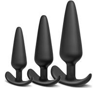 KEWUF Set di 3 Plug Anales Silicona,Juguetes Anales Plugs, Juguetes Eróticos para Adultos, S+M +L, Juguetes Eróticos Sexuales pour Femmes Hommes Plugs Anaux Butt Plug Silicone