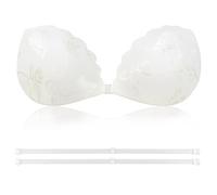 KEWUF Sujetador invisible, Sujetador Adhesivo, Copas Adhesivas Pechos, Push Up Toppezón Sticky Bra, Reutilizable Silicona Adhesivo Transpirable Invisible Sujetadores Sin Tirantes - Copa A