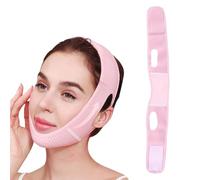 KEWUF V Line Lifting Mask, Máscara Lifting Facial Reutilizable, Vendaje Cinturón de Estiramiento Facial, Correa Adelgazante Facial, Reductor de Barbilla Doble, Quita Papada, Lifting Facial (Rosa)