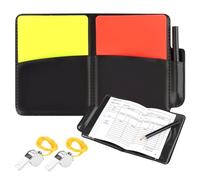 KEWUZY Kit de Tarjetas de árbitro Tarjeta de árbitro Roja Amarilla Kit de Silbato de árbitro Tarjetas de árbitro para Fútbol Kit de árbitro Deportivo con Lápiz para Juego de Fútbol Deporte Escolar