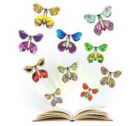 KEWUZY Mariposas Magicas Voladoras,10pcsMariposas Voladoras,Tarjeta Mágica Mariposa,Mariposas Magic,Magic Flying Butterfly,para Regalos de Cumpleaños, Educación Infantil, Regalos Sorpresa(10 Colores)