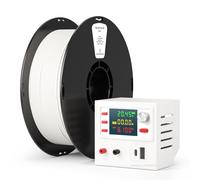 kexcelled PLA Ignífugo Filamento Impresora 3D 1,75 mm +/- 0,03 mm, Alta Resistencia, Material Resistente al Fuego de Clase UL94-V0, Libre de Halógenos, Bobina de 1 kg (2,2 lbs), Blanco