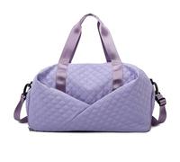 KEXIAO Bolsa de deporte grande para mujeres y hombres al aire libre por la noche, bolsa de camping con bolsillos húmedos, compartimento para zapatos, púrpura, 46 x 26 x 25 cm