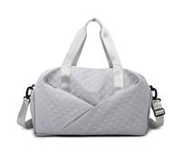 KEXIAO - Bolsa de lona grande para deporte y gimnasio, para mujeres y hombres, bolsa de campamento al aire libre, con bolsillos húmedos, compartimento para zapatos