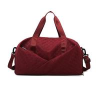 KEXIAO Bolsa deportiva grande para gimnasio para mujeres y hombres, bolsa de campamento al aire libre con bolsillos húmedos y compartimento para zapatos, Rojo -, 46x26x25cm