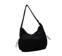 KEXIAO Bolso cruzado de pana unisex de gran capacidad, bolso de hombro informal, bolso para todos los días, oficina, escuela, viajes, Negro , 32*45cm