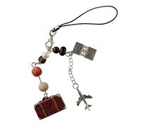 KEXIAO Colgante de estilo vintage para teléfono móvil, diseño de avión, longitud ajustable, para personalizar la moda y uso versátil, 2.5x7cm, Metal