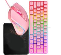 KEXIAO - Combo de teclados eficientes para oficina, trabajo ergonómico, construcción de enchufes, conectividades de juego