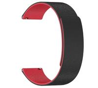 KEXIAO Correa magnética de silicona de 18/20/22 mm para reloj 4 5, correa de silicona de repuesto impermeable, Negro y rojo, 22mm