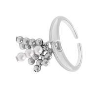 KEXIAO Elegantes anillos de borlas con cuentas para mujer con diseño de acero inoxidable resistente, antialérgico y resistente al desgaste
