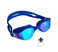 KEXIAO Gafas de natación para adultos, a prueba de fugas, con clip para la nariz y tapones para los oídos, gafas de natación, esnórquel, buceo