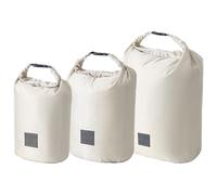 KEXIAO Juego de 3 bolsas secas ultraligeras impermeables para camping, senderismo y aventura en motocicleta, juego de sacos portátiles, beige, 40x17x53cm