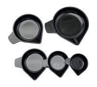 KEXIAO - Juego de 5 bandejas de pesaje para líquidos y polvos con boquilla estrecha en varios tamaños para uso en cocina y laboratorio