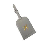 KEXIAO - Propietario de documentos de viaje de piel sintética adicional que destaca el plan de avión dorado y ranura para tarjeta de marca construida para turistas, gris, 11x7cm