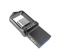 KEXIN 64GB Memoria USB Tipo C y USB 3.0 OTG Flash Drive Pendrive 64 GB 2 en 1 Memory Stick para Portátil, Teléfono y Otras Dispositivos USB o Tipo C [Resista Agua]