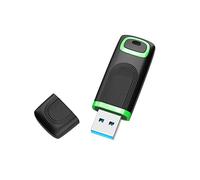 KEXIN USB Pendrive 128GB Memoria USB 3.0, Mini Pen Drive con Tapa Memoria Flash USB 128GB USB 3.0 Alta Velocidad para PC Computadora, Tableta,Macbook, TV [ Verde y Negro]