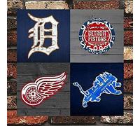 kexle Detroit Sports Fan - Letrero de metal reciclado vintage de Michigan, retro, decoración de pared, tienda, hombre, cueva, bar, garaje, 30,5 x 30,5 cm