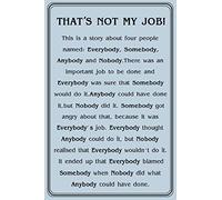 Kexle Letrero de metal retro con texto en inglés "That's NOT My Job" (8 x 12 pulgadas)