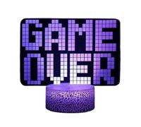 KEXOTRACB 3D Night Lamp Gaming Room Desk Setup Lighting Decor On The Table Game Sensor Light For Kids Bedside Gift(Crack base NO Remote,Orange)