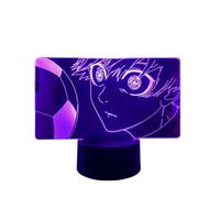 KEXOTRACB Anime Led Night Light Blue Lock Yoichi Isagi For Room Decor Nightlight Birthday Gift Bedside Manga 3d Lamp Blue Lock(7 colors no remote,DM2008)