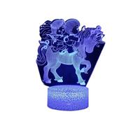 KEXOTRACB Unicorn Night Light For Kids 3D Night Lamp 16 Colors Changes With Remote Control Room Decor Valentine's Day For Children Girls(Navy Blue)
