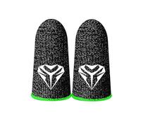 Kexpery 1 par de fundas para dedos de juegos para PUBG, transpirables, económicas, antideslizantes, cubierta de dedos para el pulgar para juegos móviles (verde)