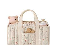 Kexpery Baby Woodland Organizador de cambio para bebé de gran capacidad, bolsa de almacenamiento plegable para enfermería de moda, floral, color crema