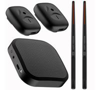 Kexpery Baquetas de aire eléctricas Tambor de aire portátil con baquetas Baquetas de tambor de aire virtual electrónico profesional Pedales para principiantes Niños Adultos (Negro Disfrute d