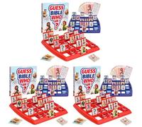 Kexpery Bible Juego de mesa cristiano con 24 personajes bíblicos, cartas de historia y versos, juego para niños y familias