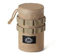 Kexpery Bolsa de almacenamiento de viaje ligera con agujeros para colgar, bolsa de accesorios de camping con asa para acampar y senderismo, Khaki, L, Tapones de extremo de manillar