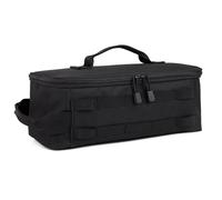 Kexpery Bolsa de gran capacidad con asa, organizador de utensilios de cocina, tela Oxford, doble cremallera, para camping, senderismo, viajes, Black, Bolsa de almacenamiento táctica para camping