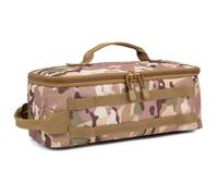 Kexpery Bolsa de gran capacidad con asa, organizador de utensilios de cocina, tela Oxford, doble cremallera, para camping, senderismo, viajes, camouflage, Bolsa de almacenamiento táctica para camping