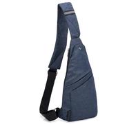 Kexpery Bolso Bandolera de Viaje para Hombre Bolso de Pecho antirrobo de Gran Capacidad Riñonera Multifuncional Correa Ajustable Bolsillos múltiples Mini Bolso de Hombro (Azul)