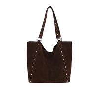 Kexpery - Bolso bandolera para mujer de ante sintético con tachuelas de gran volumen para compras, trabajo, escuela, uso diario, café