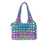 Kexpery Bolso de mano acolchado para mujer al por mayor deslumbrante bolso de hobo de bandeja deslumbrante para mujeres viajero de trabajo diario, multicolor, 190.00x100.00x370.00mm