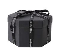 Kexpery Caja explosiva hexagonal con álbum de fotos DIY, cajas de regalo de cartón hechas a mano creativas para San Valentín, propuesta de matrimonio