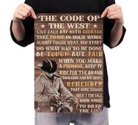 Kexpery Cowboy Tin Plate Metal Mural Mural Home Decoration 30x40cm resistente al agua