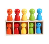 Kexpery Juego de Coincidencia de Colores de Madera para Niños y Adultos Juego de Memoria y Selección Familiar para Padres, Camaradas