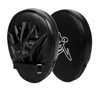 Kexpery Manoplas de boxeo de piel sintética de 5 dedos, resistentes al desgaste, almohadillas de boxeo para entrenamiento de artes marciales (negro)