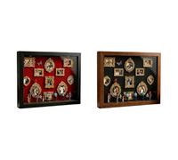 Kexpery - Marco de silueta de pequeño museo con estatua en miniatura y marco de fotos creativo para decoración y recuerdos