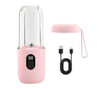 Kexpery Mezclador de licuadora eléctrica portátil recargable de 500 ml con seis cuchillas para jugo de fruta rápida y batidos