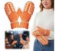 Kexpery Mitones de punto The Naughty List Mitones térmicos calientes de invierno para ciclismo al aire libre