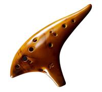 Kexpery Ocarina profesional de 12 agujeros entonación estable tono Alto C Ocarinas ahumadas con bolsa protectora instrumento para amantes de la música principiante (oro)