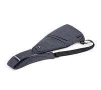 Kexpery Riñonera de viaje para hombre, gran capacidad, antirrobo, multifuncional, correa ajustable, múltiples bolsillos, mini bolsa de hombro, Black, Utilidad