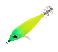 Kexpery Señuelo Luminoso de Calamar de 83 mm, lámpara de Pesca Nocturna, Gancho Doble, Sepia Que atrae señuelo en Forma de pez para Agua Salada y Agua Dulce (83 mm 03)