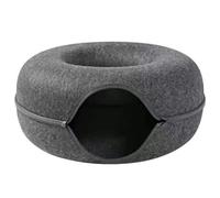 Kexpery Túnel Feed Túnel Doble Capa Redonda Redonda Antigrifo Toy Interactivo para Gatos y Animales pequeños