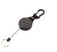 KEY-BAK #488B Retractable Reel with 48 inch (120 cm) Kevlar Cord, Durable Polycarbonate Case, Zinc Alloy Carabiner, Split Ring by Key-Bak