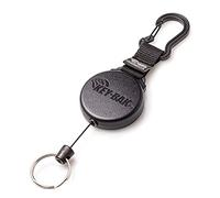 Key-Bak # 8B Carrete retráctil con 24 Pulgadas (61 cm) Cadena de Acero Inoxidable, Funda de policarbonato, Aluminio mosquetón, Split Ring - 0488-803, Xtreme Deber (28 "/ 20 oz), Negro